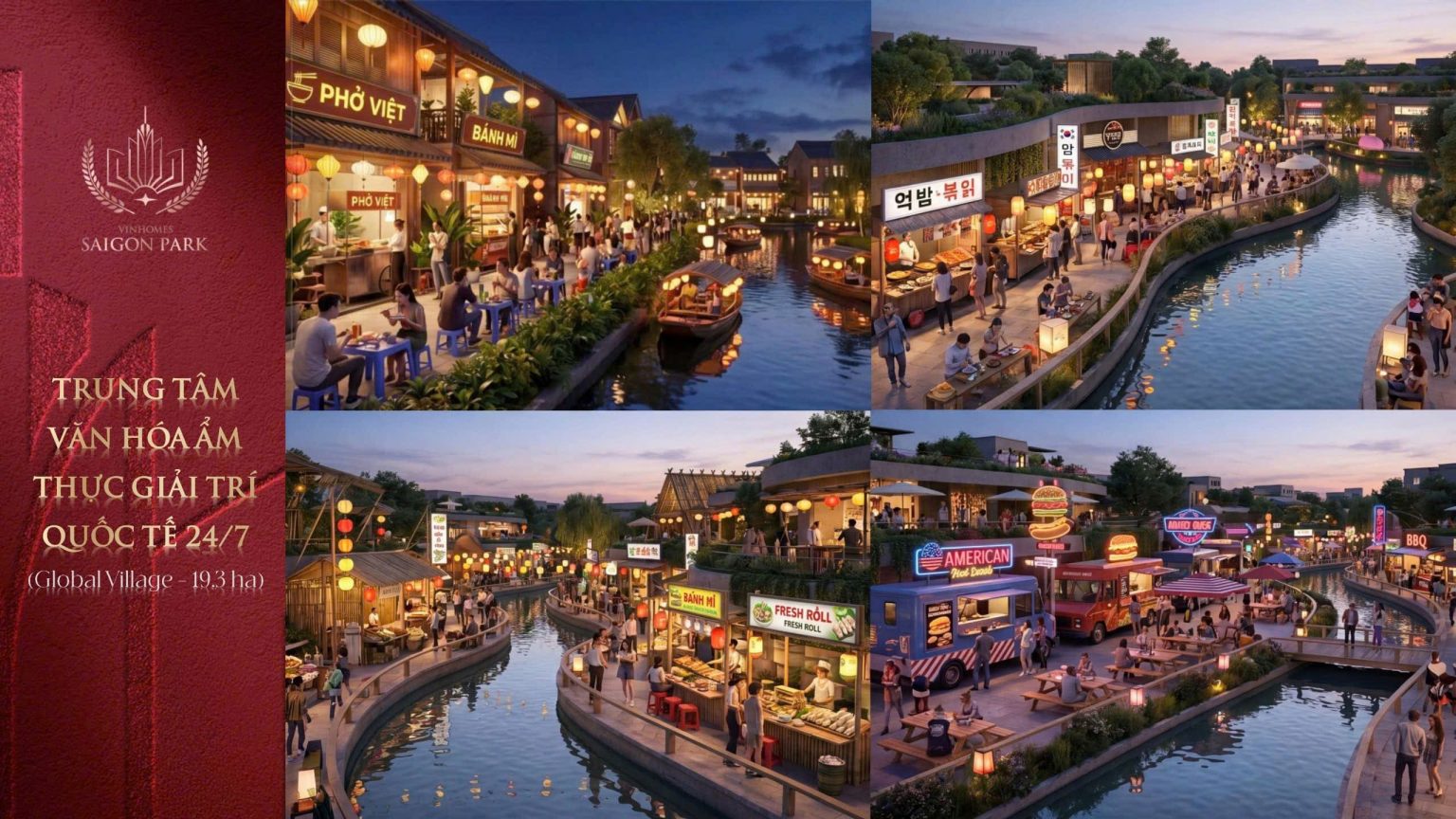 Tiện ích Vinhomes Saigon Park – phố thương mại ven kênh
