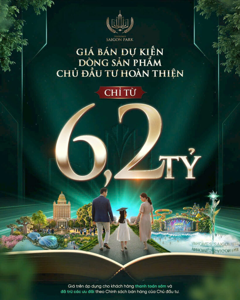 Bảng giá biệt thự Vinhomes Saigon Park